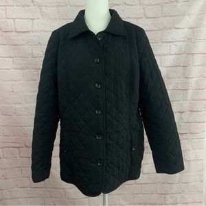 J. Jill black quilted jacket size L